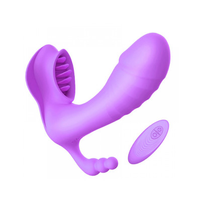 Foto 1 do produto Vibrador Estimulador de Ponto G, Clítoris e Ânus com 7 Modos de Vibrações, Auto Aquecimento e Controle Remoto sem Fio - Sex Massager High Water G Spot | 10 x 3,4 cm | Disponível em 2 Cores