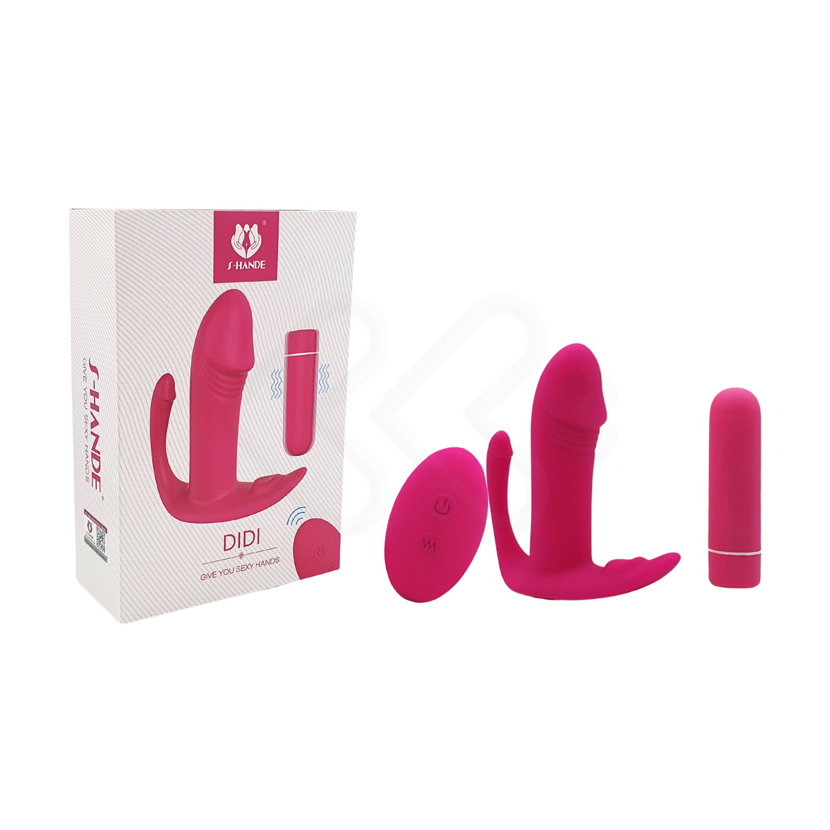 Vibrador Estimulador de Ponto G, Clitóris e Ânus com 9 Modos de Vibração e Controle Remoto sem Fio - S-Hande Didi | 9,7 x 2,1 cm | Disponível em 2 Cores - 6