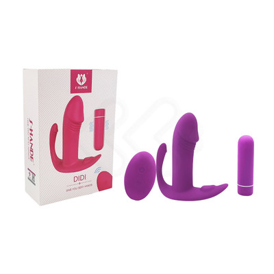 Vibrador Estimulador de Ponto G, Clitóris e Ânus com 9 Modos de Vibração e Controle Remoto sem Fio - S-Hande Didi | 9,7 x 2,1 cm | Disponível em 2 Cores