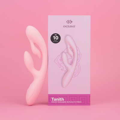 Vibrador Estimulador do Ponto G e Clítoris com Bateria Recarregável e 10 Modos de Vibração - Exclusiva Tanith | 12,5 x 4 cm