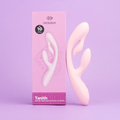 Vibrador Estimulador do Ponto G e Clítoris com Bateria Recarregável e 10 Modos de Vibração - Exclusiva Tanith | 12,5 x 4 cm