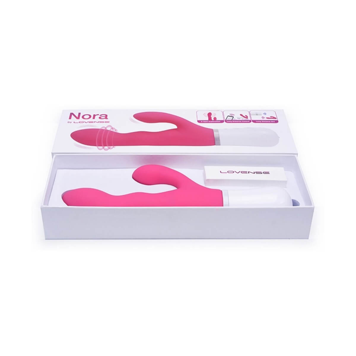 Vibrador Estimulador de Ponto G e Clítoris com Controle por Aplicativo, 7 Modos de Vibração e 3 Velocidades de Rotação - Lovense Nora | 12 x 3,7 cm - 2