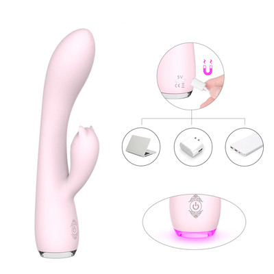 Foto 3 do produto Vibrador Estimulador de Ponto G e Clítoris em Silicone com 9 Modos de Vibração, Recarregável e Resistente à Água - S-Hande Fanny | 13 x 3,8 cm | Disponível em 2 Cores