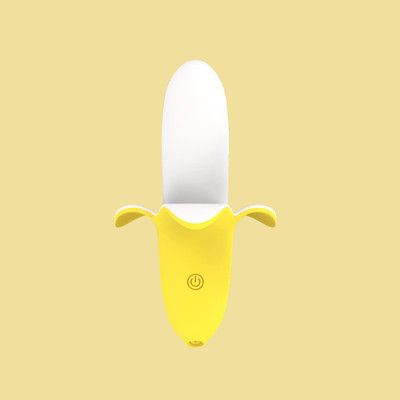 Foto 2 do produto Vibrador Estimulador de Ponto G e Clitóris no Formato de Banana com 12 Modos de Vibrações e Recarregável - 7 x 3 cm