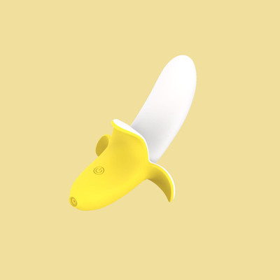 Foto 3 do produto Vibrador Estimulador de Ponto G e Clitóris no Formato de Banana com 12 Modos de Vibrações e Recarregável - 7 x 3 cm