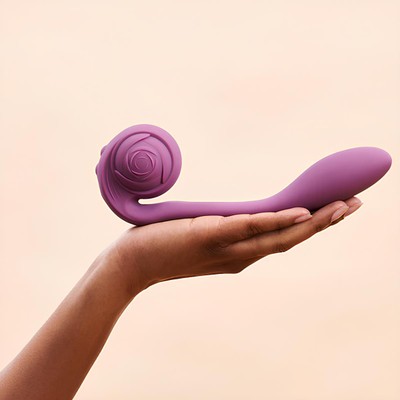 Vibrador e Estimulador de Ponto G e Clitóris com Formato de Caracol e 10 Tipos de Vibrações - Gender X Poseable You | 13,5 x 3,2 cm