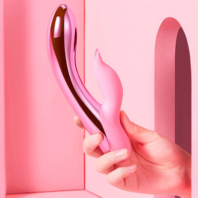 Foto 7 do produto Vibrador Estimulador de Ponto G e Clitóris Em Formato Rabbit com 10 Modos de Vibração, Luz Led e Resistente à Água - Dream Lover Luminous  | 19 x 3,5 cm