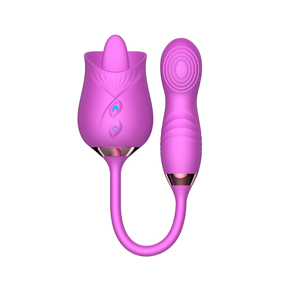 Vibrador de Clitóris e Ponto G no Formato de Rosa com 10 Modos de Vibrações e 10 Modos de Intensidade - Man Ting Hua Massage | Disponível em 2 Cores - 5