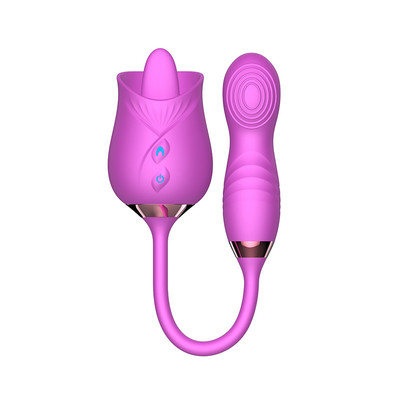 Foto 5 do produto Vibrador de Clitóris e Ponto G no Formato de Rosa com 10 Modos de Vibrações e 10 Modos de Intensidade - Man Ting Hua Massage | Disponível em 2 Cores