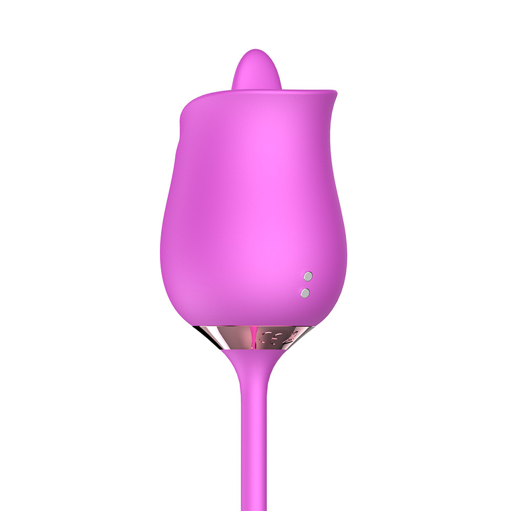 Vibrador de Clitóris e Ponto G no Formato de Rosa com 10 Modos de Vibrações e 10 Modos de Intensidade - Man Ting Hua Massage | Disponível em 2 Cores - 8