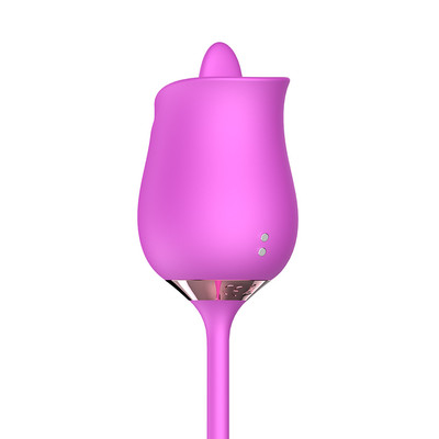 Foto 8 do produto Vibrador de Clitóris e Ponto G no Formato de Rosa com 10 Modos de Vibrações e 10 Modos de Intensidade - Man Ting Hua Massage | Disponível em 2 Cores