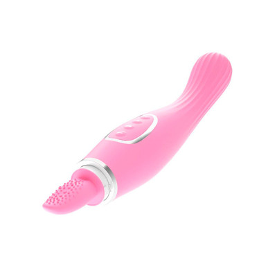 Foto 2 do produto Vibrador Estimulador de Ponto G, Clítoris e Mamilos com Sucção, 6 Modos de Vibração e Língua com 6 Movimentos - Pussy Pump | 20 x 4,4 cm