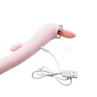 Foto 7 do produto Vibrador Estimulador de Ponto G, Clitóris e Mamilos com Sucção, Língua Estimuladora e Vibração - Pleasure Dreams | 12,6 x 3,1 cm