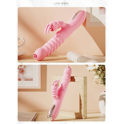Foto 2 do produto Vibrador Estimulador com Ponto G e Clítoris com Movimentos Vai e Vem, 3 Modos de Rotação, 20 Vibrações e Função de Aquecimento - In Sugar Boom | 14 x 3,1 cm