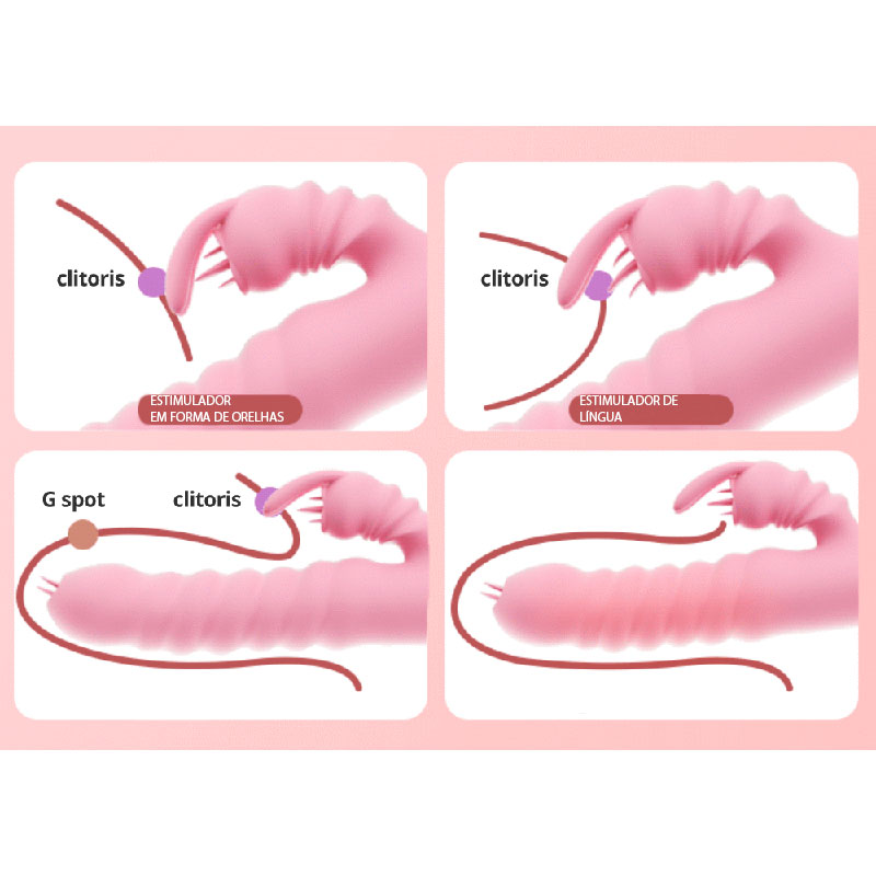 Vibrador Estimulador com Ponto G e Clítoris com Movimentos Vai e Vem, 3 Modos de Rotação, 20 Vibrações e Função de Aquecimento - In Sugar Boom | 14 x 3,1 cm - 5
