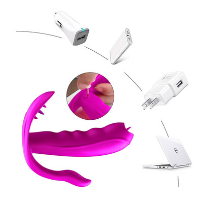 Foto 5 do produto Vibrador Estimulador de Ponto G, Clítoris e Períneo com 7 Modos de Vibração, Função  Aquecimento e Controle Remoto Sem Fio - 10 x 3 cm