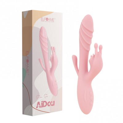 Foto 2 do produto Vibrador Estimulador de Ponto G e Clitóris com Plug Anal, 12 Modos de Vibração e Função de Aquecimento - Elfgame Aidou | 13 x 3 cm