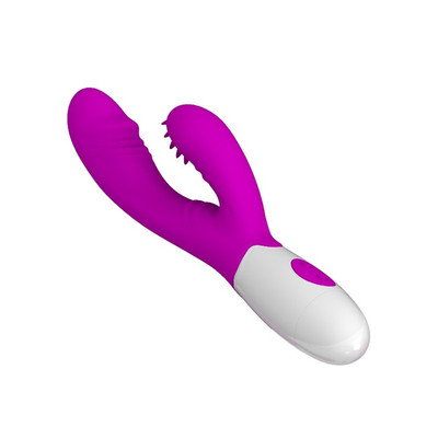 Foto 3 do produto Vibrador Estimulador de Ponto G e Clítoris com 7 Níveis de Vibração, Cerdas e Resistente à Água - Pretty Love Andre | 10,5 x 3 cm | Cor: Roxo