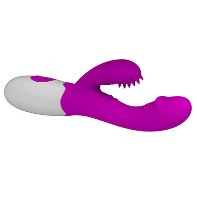 Foto 2 do produto Vibrador Estimulador de Ponto G e Clítoris com 7 Níveis de Vibração, Cerdas e Resistente à Água - Pretty Love Andre | 10,5 x 3 cm | Cor: Roxo