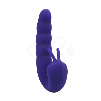 Foto 2 do produto Vibrador Estimulador de Ponto G e Clitóris Recarregável com 10 Modos de Vibração e 5 Movimentos Vai e Vem - Ribbed Dual Stimulator With Rolling Ball | 14,6 x 3,4 cm | Disponível em 2 Cores
