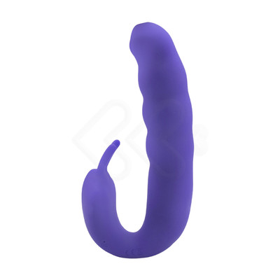 Foto 4 do produto Vibrador Estimulador de Ponto G e Clitóris Recarregável com 10 Modos de Vibração e 5 Movimentos Vai e Vem - Ribbed Dual Stimulator With Rolling Ball | 14,6 x 3,4 cm | Disponível em 2 Cores