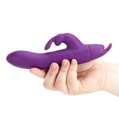 Vibrador Estimulador de Ponto G e Clítoris Recarregável com 10 Modos de Vibração e Língua em Silicone - Brisk Bunny | 11,6 x 3,3 cm | Disponível em 2 Cores