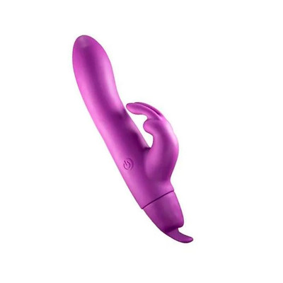 Foto 2 do produto Vibrador Estimulador de Ponto G e Clítoris Recarregável com 10 Modos de Vibração e Língua em Silicone - Brisk Bunny - 11,6 x 3,3 cm | Disponível em 2 Cores