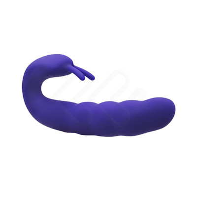 Foto 2 do produto Vibrador Estimulador de Ponto G e Clitóris em Silicone Macio com 10 Modos de Vibração e Recarregável - Aphrodisia Ribbed Dual Stimulator | Disponível em 2 Cores