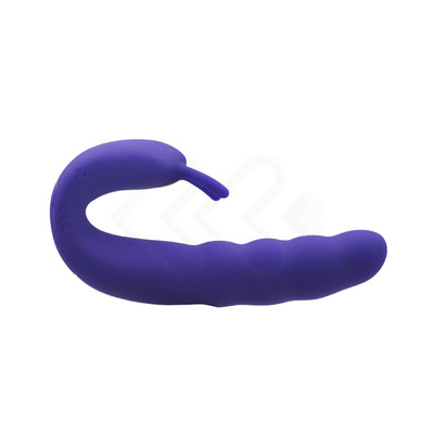 Foto 3 do produto Vibrador Estimulador de Ponto G e Clitóris em Silicone Macio com 10 Modos de Vibração e Recarregável - Aphrodisia Ribbed Dual Stimulator | Disponível em 2 Cores