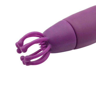 Foto 3 do produto Vibrador Estimulador de Ponto G e Clítoris Recarregável com 10 Modos de Vibração e Tentáculos em Silicone - Brisk Bunny | 11,6 x 3,3 cm