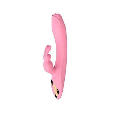 Foto 5 do produto Vibrador Rabbit Recarregável com 7 Modos de Vibração, Movimentos de Língua e Aquecimento - Dibe Sex Massager Zora | 12,5 x 3,7 cm | Disponível em 2 Cores