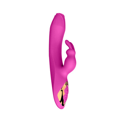 Foto 2 do produto Vibrador Rabbit Recarregável com 7 Modos de Vibração, Movimentos de Língua e Aquecimento - Dibe Sex Massager Zora | 12,5 x 3,7 cm | Disponível em 2 Cores