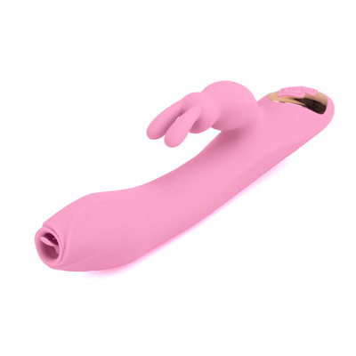 Foto 8 do produto Vibrador Rabbit Recarregável com 7 Modos de Vibração, Movimentos de Língua e Aquecimento - Dibe Sex Massager Zora | 12,5 x 3,7 cm | Disponível em 2 Cores