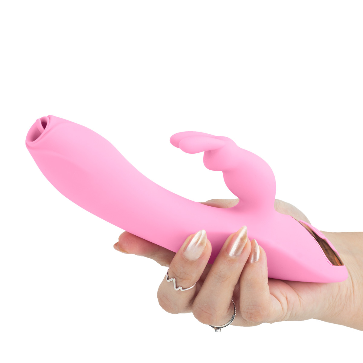 Vibrador Rabbit Recarregável com 7 Modos de Vibração, Movimentos de Língua e Aquecimento - Dibe Sex Massager Zora | 12,5 x 3,7 cm | Disponível em 2 Cores - 9