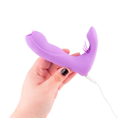 Vibrador de Ponto G e Clítoris em Silicone com 7 Modos de Vibração, Auto Aquecimento e Controle Remoto - Dibe Amanda | 10 x 3,1 cm | Disponível em 2 Cores