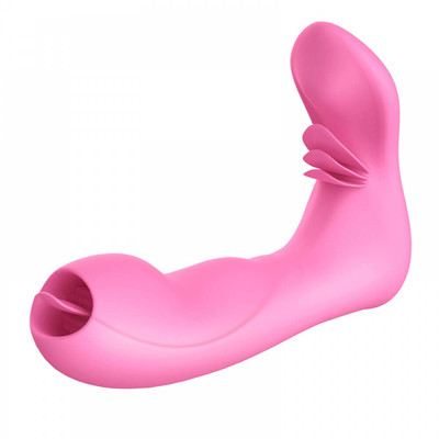 Vibrador de Ponto G e Clítoris em Silicone com 7 Modos de Vibração, Auto Aquecimento e Controle Remoto - Dibe Amanda | 10 x 3,1 cm | Disponível em 2 Cores