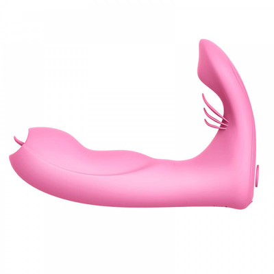 Foto 5 do produto Vibrador de Ponto G e Clítoris em Silicone com 7 Modos de Vibração, Auto Aquecimento e Controle Remoto - Dibe Amanda | 10 x 3,1 cm | Disponível em 2 Cores