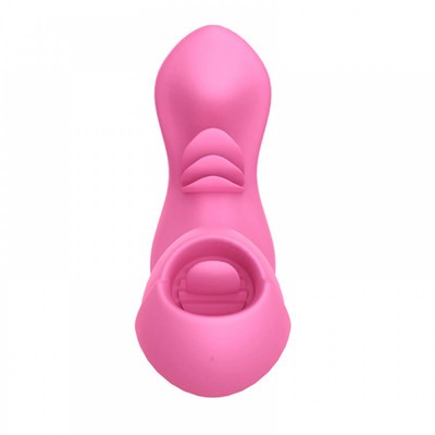 Foto 4 do produto Vibrador de Ponto G e Clítoris em Silicone com 7 Modos de Vibração, Auto Aquecimento e Controle Remoto - Dibe Amanda | 10 x 3,1 cm | Disponível em 2 Cores