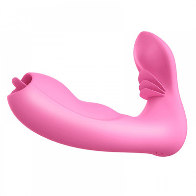 Foto 3 do produto Vibrador de Ponto G e Clítoris em Silicone com 7 Modos de Vibração, Auto Aquecimento e Controle Remoto - Dibe Amanda | 10 x 3,1 cm | Disponível em 2 Cores