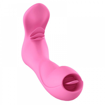 Foto 6 do produto Vibrador de Ponto G e Clítoris em Silicone com 7 Modos de Vibração, Auto Aquecimento e Controle Remoto - Dibe Amanda | 10 x 3,1 cm | Disponível em 2 Cores