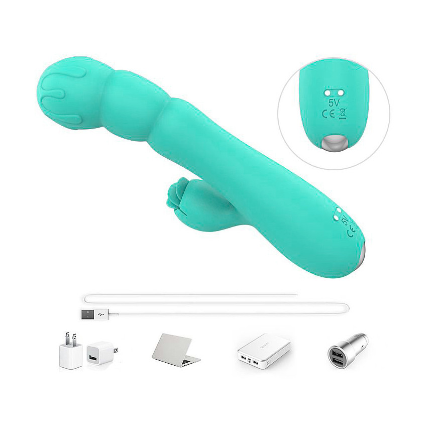 Vibrador Estimulador de Ponto G e Clitóris Recarregável com Línguas e 9 Modos de Vibração - S-Hande Crooning Frozen | 10,1 x 3,1 cm | Disponível em 2 Cores - 5