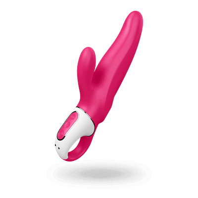 Foto 2 do produto Vibrador Estimulador de Ponto G e Clítoris, Recarregável em Silicone Flexível com 12 Modos de Vibração - Satisfyer Mr Rabbit
