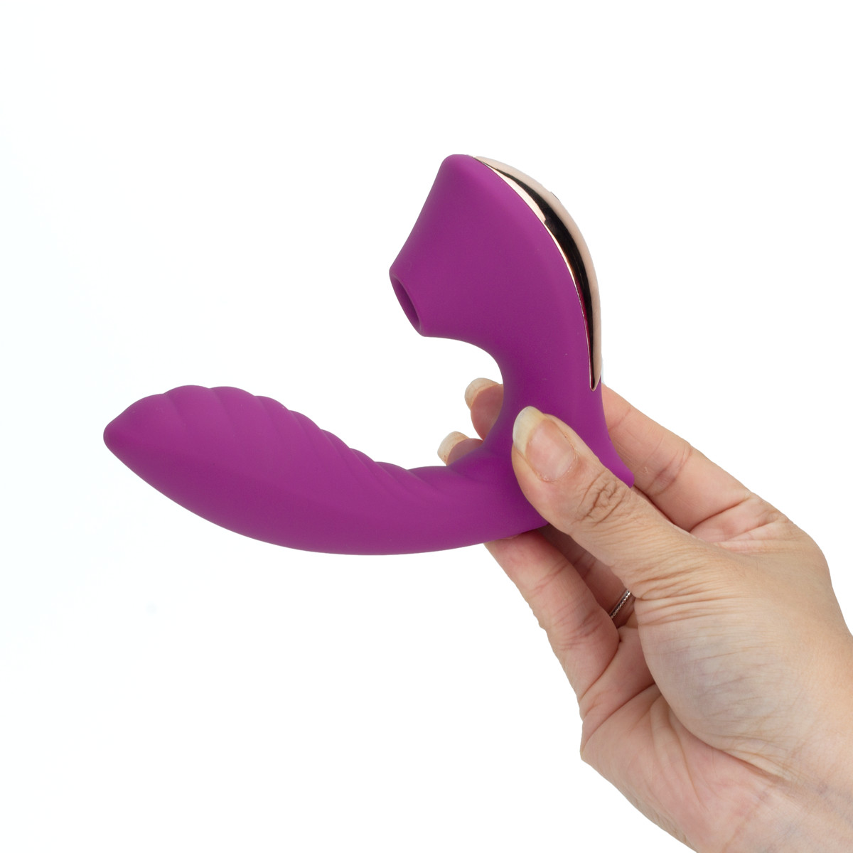 Vibrador Estimulador de Ponto G e Clitóris em Silicone, 10 Modos de Vibração, 4 Níveis de Pulsação e Recarregável - Slimline Billow Suction Lover | 10,2 x 3,8 cm | Disponível em 2 Cores - 6