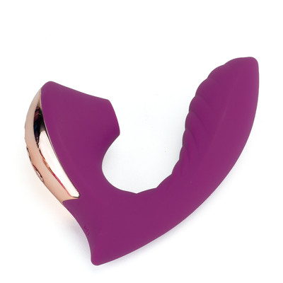 Foto 4 do produto Vibrador Estimulador de Ponto G e Clitóris em Silicone, 10 Modos de Vibração, 4 Níveis de Pulsação e Recarregável - Slimline Billow Suction Lover | 10,2 x 3,8 cm | Disponível em 2 Cores