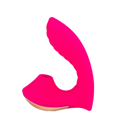 Foto 2 do produto Vibrador Estimulador de Ponto G e Clitóris em Silicone, 10 Modos de Vibração, 4 Níveis de Pulsação e Recarregável - Slimline Billow Suction Lover | 10,2 x 3,8 cm | Disponível em 2 Cores