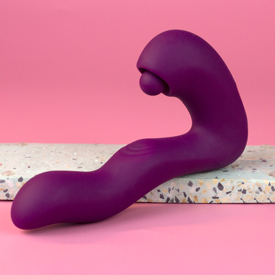 Foto 2 do produto Vibrador Estimulador de Ponto G e Clitóris em Silicone com 10 Modos de Vibração e 5 Modos de Pulsação - Exclusiva Ada | 16,4 x 9,4 cm