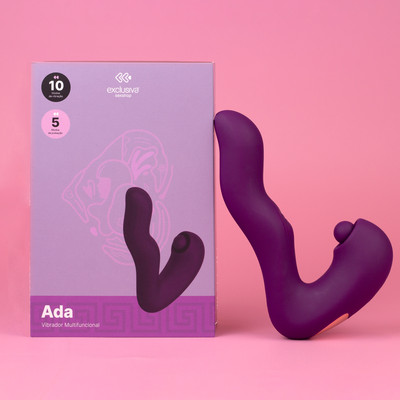 Vibrador Estimulador de Ponto G e Clitóris em Silicone com 10 Modos de Vibração e 5 Modos de Pulsação - Exclusiva Ada | 16,4 x 9,4 cm