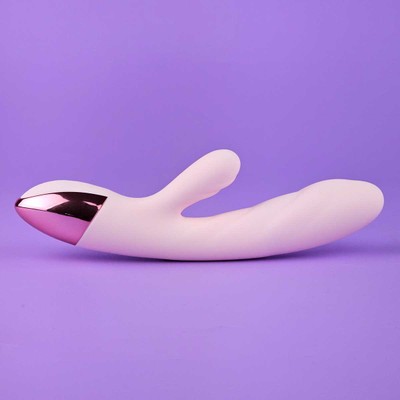 Foto 2 do produto Vibrador Estimulador de Ponto G e Clitóris em Silicone com 10 Modos de Vibração, Aquecimento e Recarregável - S-Hande Dunn | 10,5 x 3,3 cm