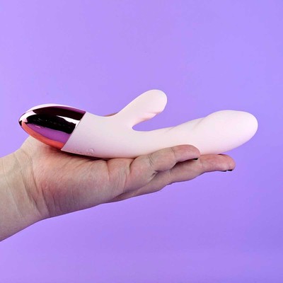 Foto 6 do produto Vibrador Estimulador de Ponto G e Clitóris em Silicone com 10 Modos de Vibração, Aquecimento e Recarregável - S-Hande Dunn | 10,5 x 3,3 cm