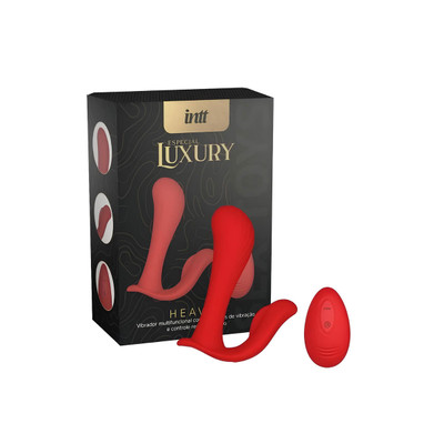 Vibrador Estimulador de Ponto G e Clitóris em Silicone com 10 Modos de Vibração, Motor Duplo e Controle Remoto sem Fio - Intt Heaven Luxury | 11 x 3,1 cm